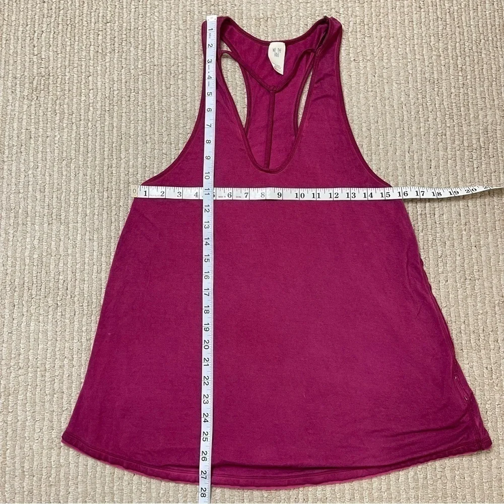 Free People Amelia Y-Strap Raspberry Sleeveless‎ Racerback Tank Top Sz Small Wmn